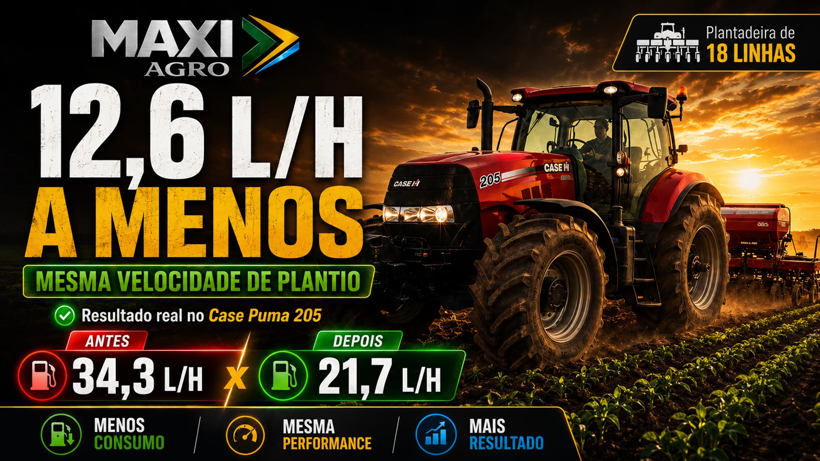 Depoimento real — Case IH Puma 205 reprogramada pela Maxi Agro